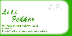 lili pekker business card